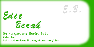 edit berak business card